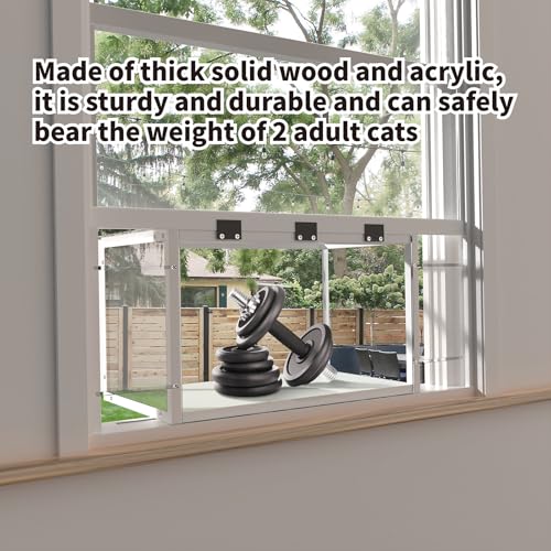 Poleiro de janela para gatos. Caixa de janela para gatos. Catio de janela de madeira. Poleiro de jan