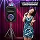 Pyle Partybox, Bluetooth Lautsprecher Groß, 700W- Boombox- mit aufladbare Batterien & Mic Set, Tragbare- Musik box, Karaoke Box- mit Farbige LED, Pa System- mit USB, SD, FM, BT, AUX, Griff & Räder