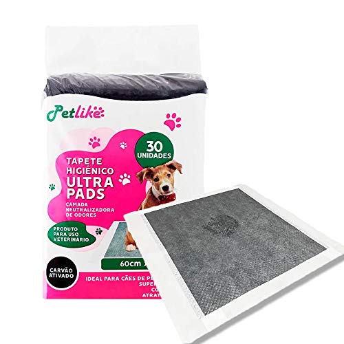 Kit 3un Tapete Higiênico Ultra Pads Carvão At 60x60cm C/30