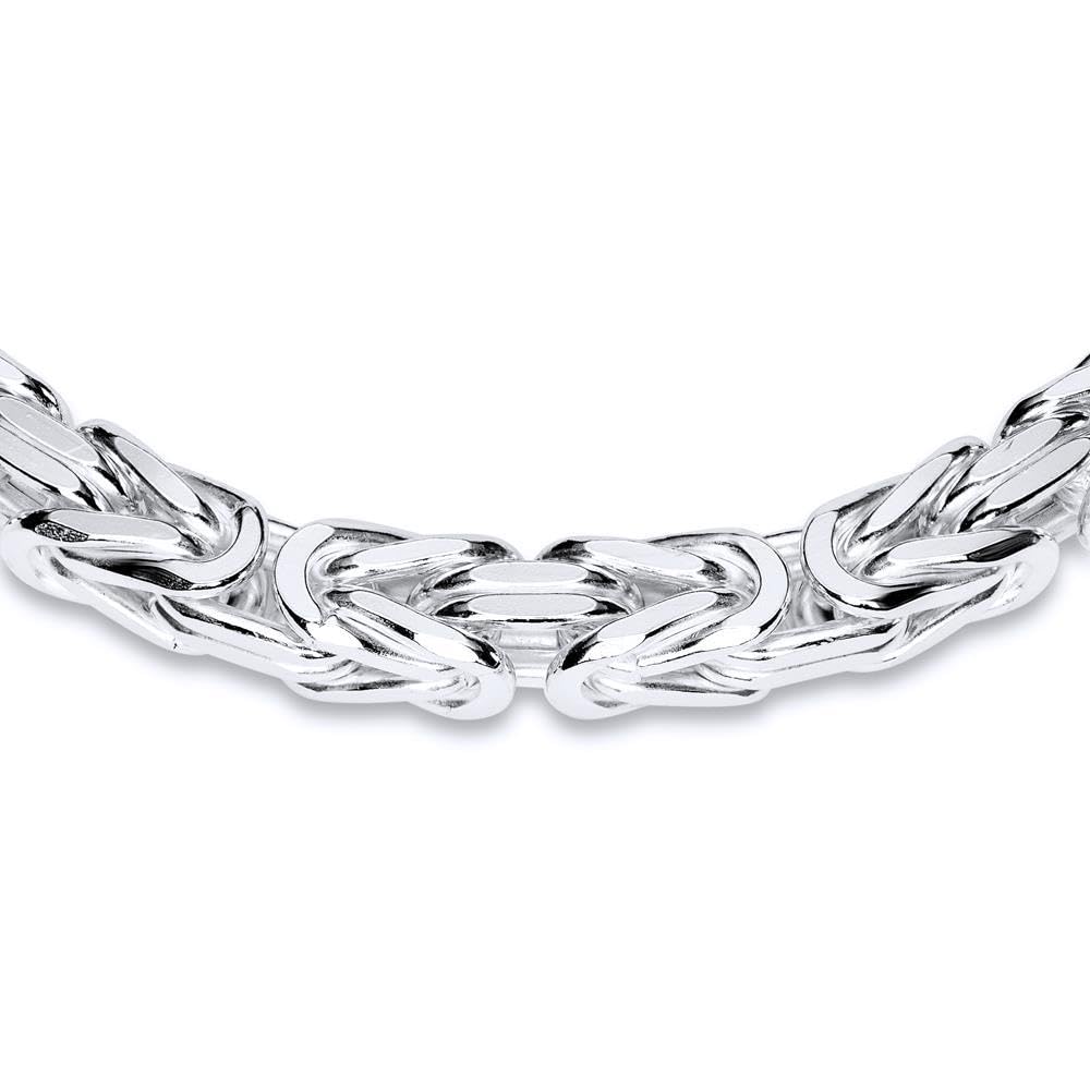 925 Silberkette: Königskette Silber 6mm - Länge