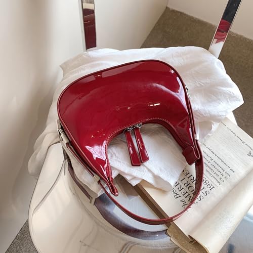 Image of Juoxeepy Ita Bag Cute Bow Purse Aesthetic Japanese Shoulder Bag Faux Leather Tote Bag Y2k Red Handbag Purse