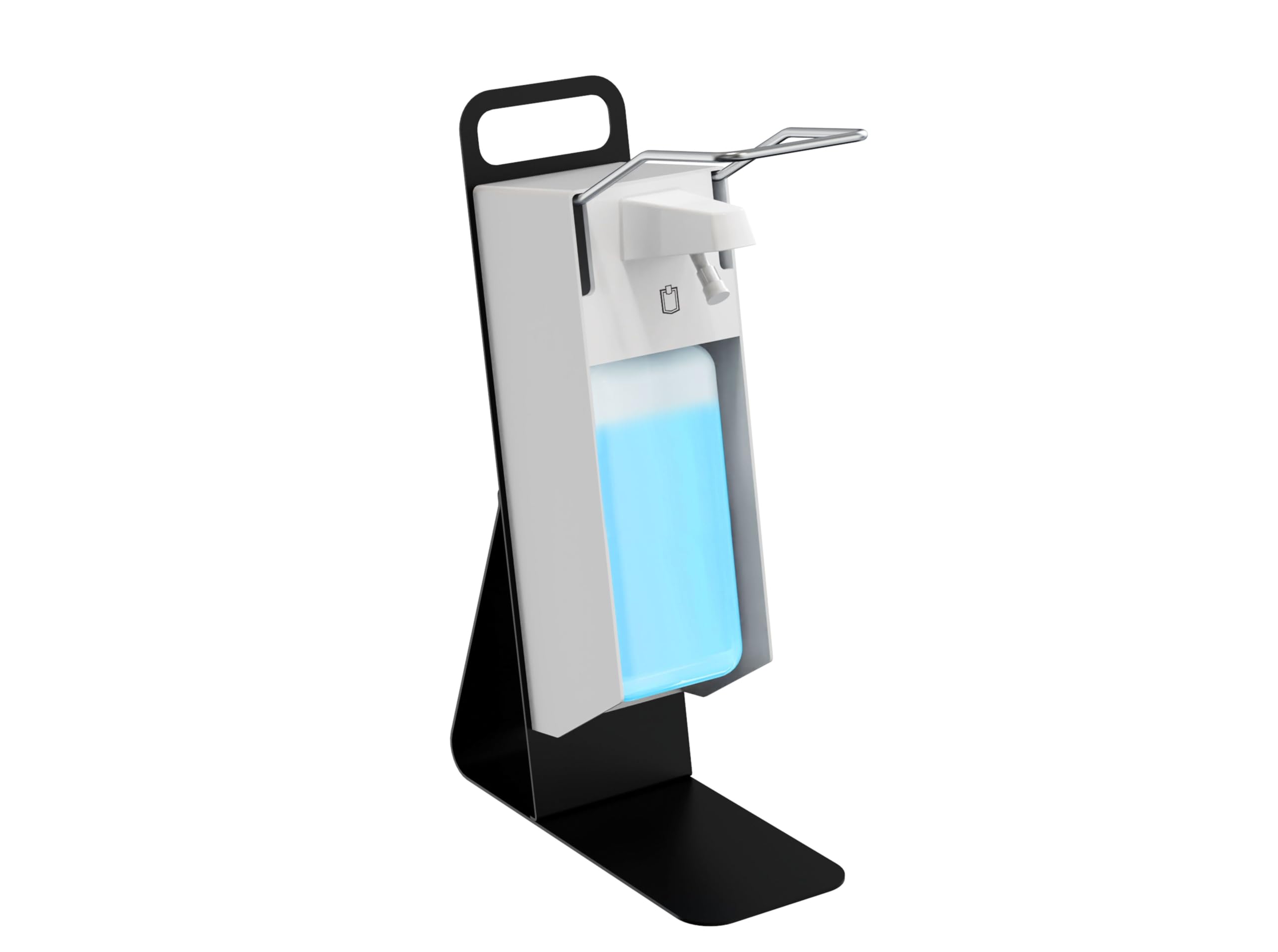 METRO Professional Tischspender, Aluminium/ABS Kunststoff, 25.4 x 10 x 40 cm, 950 ml, schwarz/wei§