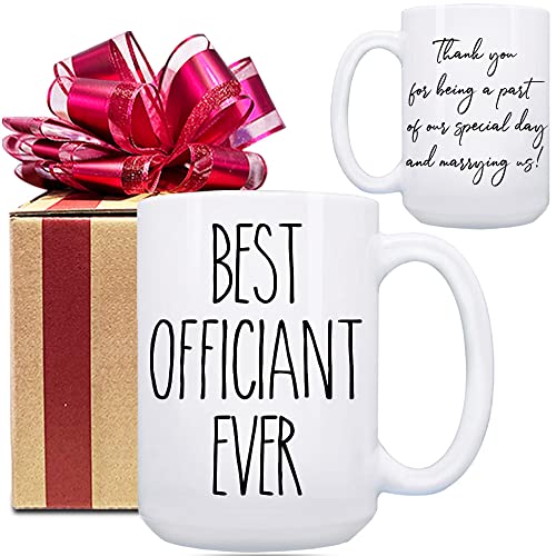Dnuiyses Wedding Officiant Gift - Funny Best Officiant Ever Mug from Couple, Bride Groom Wedding Day...