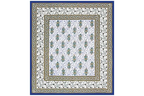 Image of Queenie Cotton 144 TC Premium Cotton Bedsheet for Double Bed with 2 Pillow Covers