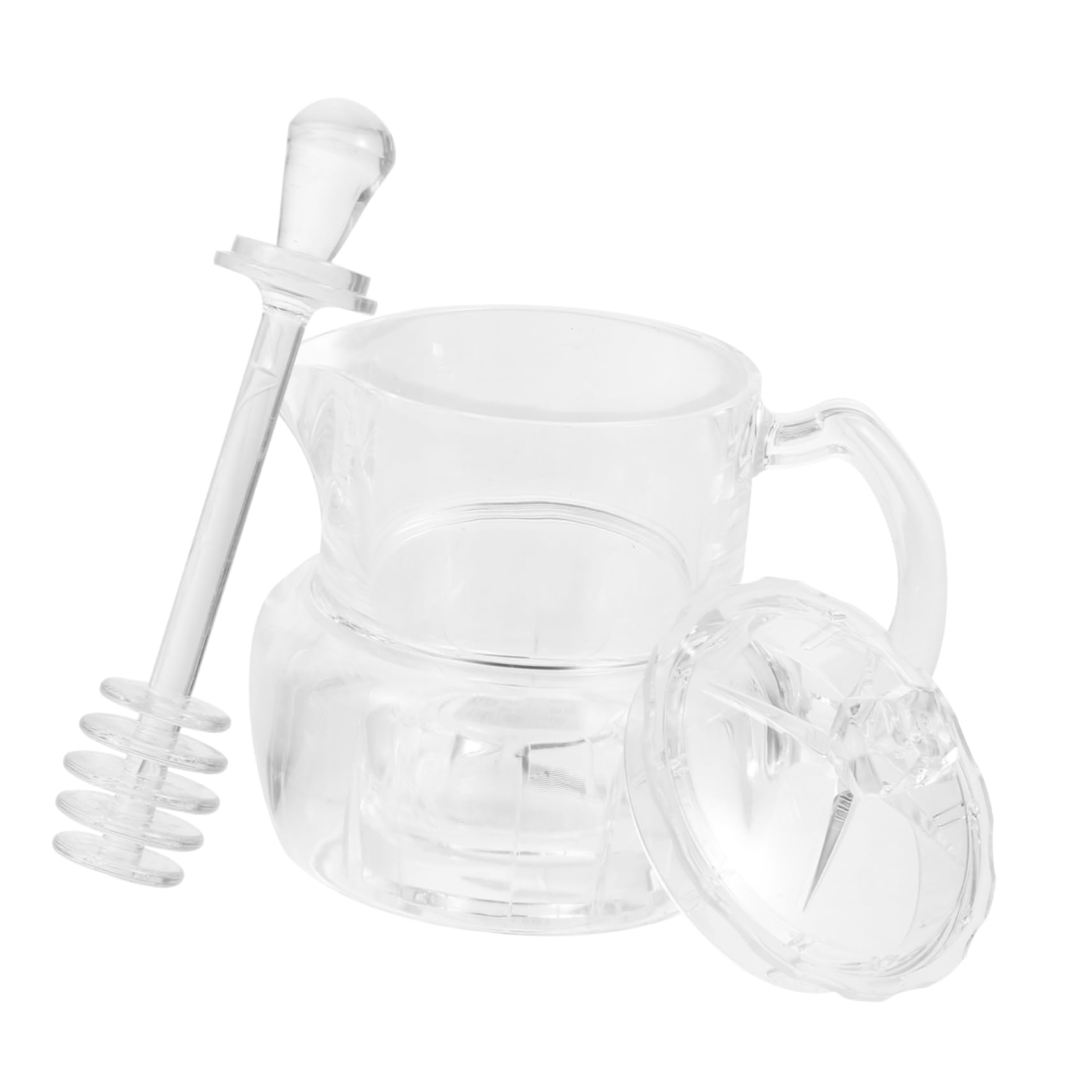 CIYODO Crylic Honey Jar Syrup Pot Dispenser Kitchen Gadget Honey Pot for Party