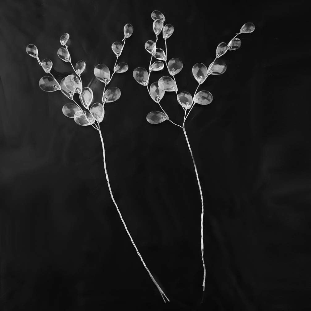 BESPORTBLE 50pcs Artificial Flower Stem Christmas Crystal Berry Stem Flower Branch for Holiday Party DIY Xmas Tree Crafts Decoration White - Image 4