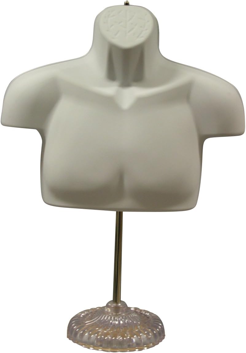 19 up to 38 Tall 32 Chest Male Table Top Mannequin White (198)