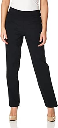 Briggs New York Women's Plus Size Super Stretch Pull-On Pants – Luxe Millennium Seamed Front For Work & Casual