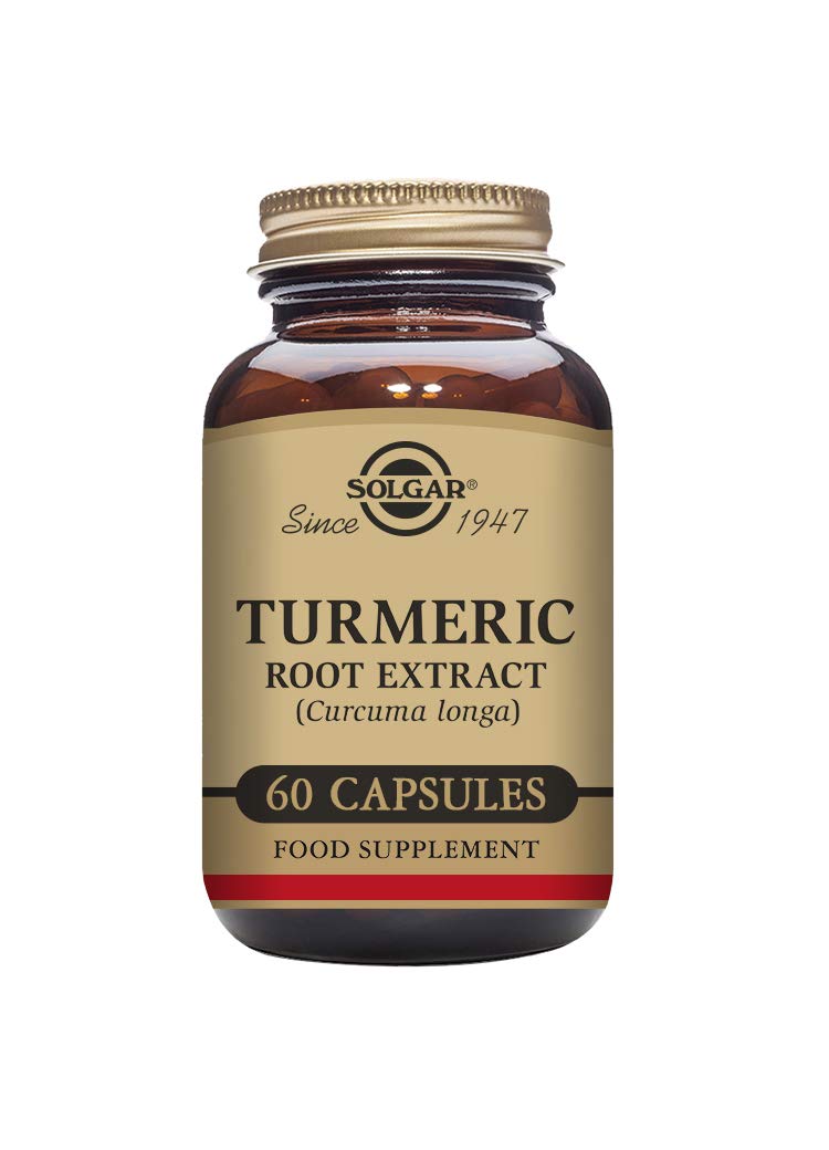 SolgarTurmeric Root Extract Vegetable Capsules - Pack of 60 - Antioxidant Benefits - Vegan and Gluten Free
