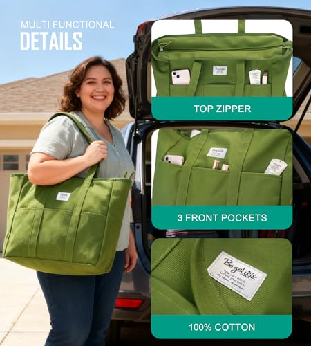 Bagelite Canvas Work Tote Bag