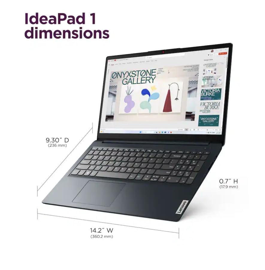 Lenovo IdeaPad 1 15.6" FHD Slim Thin Light Laptop Computer,with Lifetime Office,AMD Ryzen 5 7520U, 8GB LPDDR5,1TB SSD, Windows 11 ProWiFi 6, 9Hr Battery Life,Abyss Blue, Windows 11 Pro