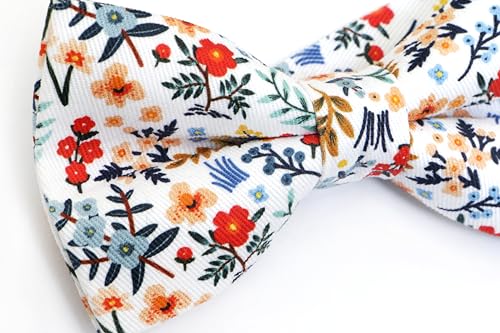 Image of Colorful Fun Pattern Pre-Tied Bow Tie Mens Floral Space Adjustable Bowtie