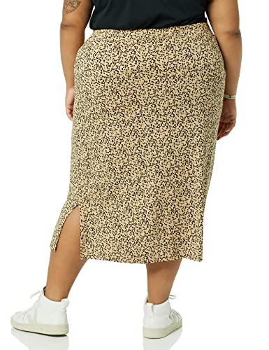 Image of Amazon Essentials Women's Pull-On Knit Midi Skirt with Elastic Waist, Stretchy (Available in Plus Size)