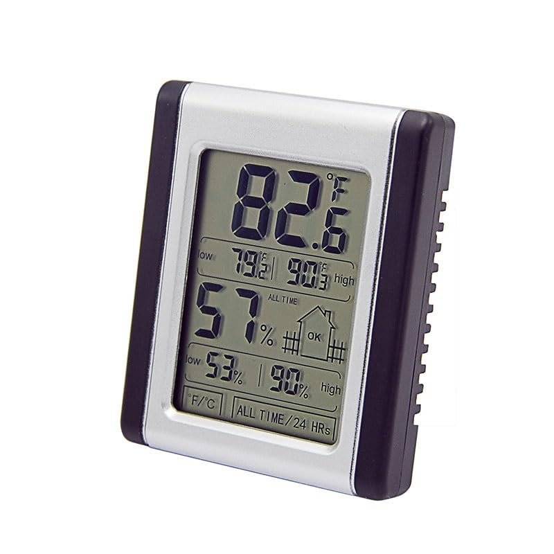 ABS Electronic Home Touch Screen Wall-Mounted Indoor Thermometer Hygrometer