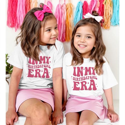 Image of BeWithYou Birthday Girl Shirt in My Birthday Era Shirts Girls Its My Era Cute Graphic Tee Kids Party Outfit