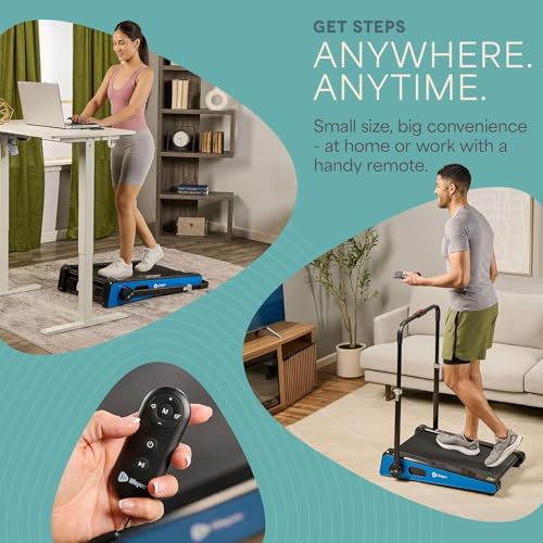 Image of LifePro PacerMini Compact Walking Pad Treadmill with Incline - Under Desk Walking Treadmill for Home Mini Apartment & Office Portable Low Profile Quiet Electric with Remote Control & LED Display