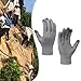 Yiju Winter Touchscreen Gloves Cycling Mittens Multipurpose Cold Weather Climbing Gloves Warm Mittens for Motorcycling Driving, Grey, Men