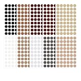 Ajcotahm 10 Blatt Selbstklebend Abdeckkappen Schraubenabdeckung Schraubenloch Aufkleber 21mm Rund Bohrloch Abdeckung mit Holzmaserung & Volltonfarbe Möbelaufkleber für Schrauben Bohrlöcher Möbel