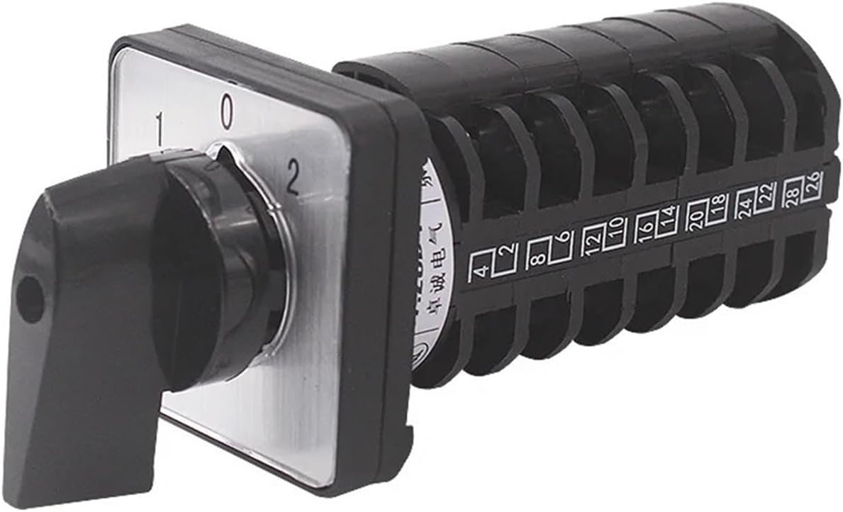 3 Position Rotary Switch LW8-10/7 Three Gear Seven Wire Dual Power Switching Motor Signal Control 10A