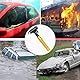 WONDER POINT Premium Notfallhammer Auto, 2025 Multifunktions-Gurtschneider Nothammer, Schnelle Autorettung mit TÜV-Hammer, Aluminium-Gurtschneider&Glasbrecher mit Brandschutz Rettungswerkzeug(Gelb 2P)