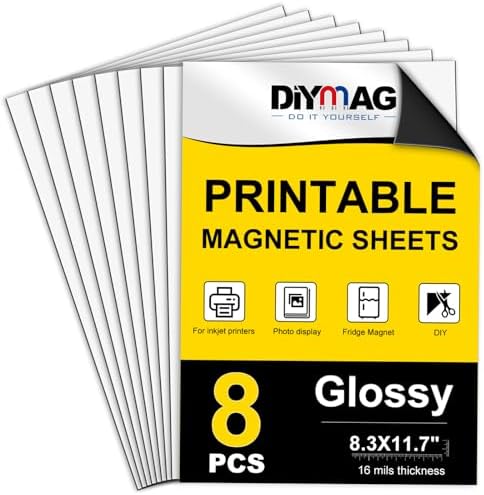 Amazon.com: DIYMAG Printable Magnetic Sheets Paper, Flexible Magnet ...
