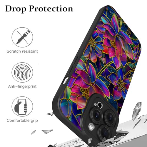 Coque iPhone 13 Pro anti-chute protégeant la caméra motif fleur - 2