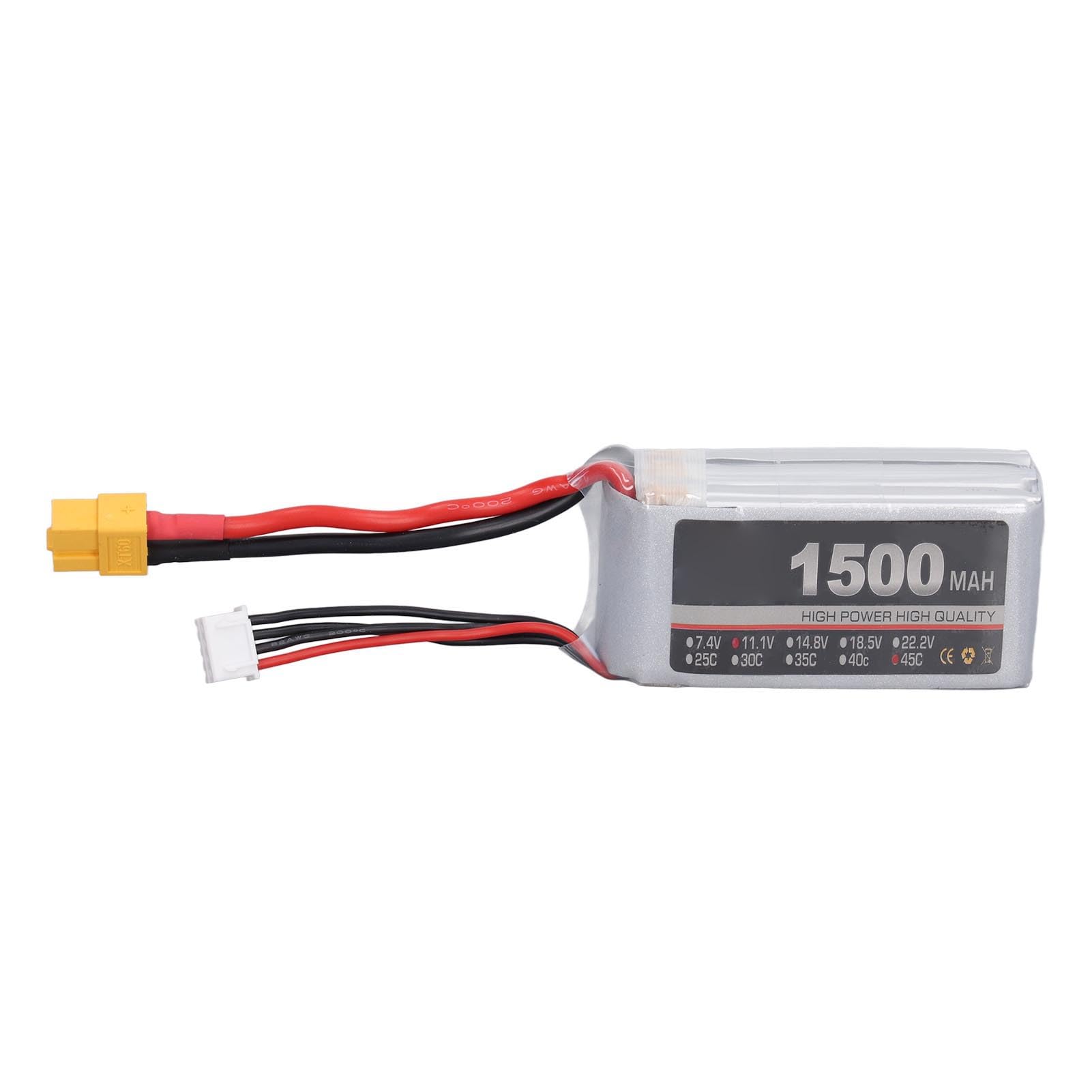 11,1 V 1500 mAh 45C Bateria Lipo Wysoka zasilanie dla Helikoptera Drone RC (XT60)