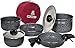 Produktbild Beaver Brand Camping Topfset 10 teilig Alu 1 Topf 2 Kasserollen 2 Deckel 2 Griffe 1 Packtasche