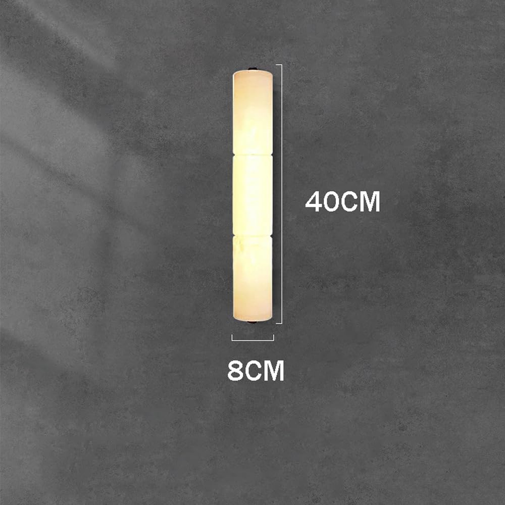 Applique da Parete Lineare LED Effetto Marmo Strisce Lunghe Lampade da Parete in Vetro Alabastro Bianco Ottone Pietra Naturale Applique da Bagno per Interni Camera da Letto Corridoio Soggiorno