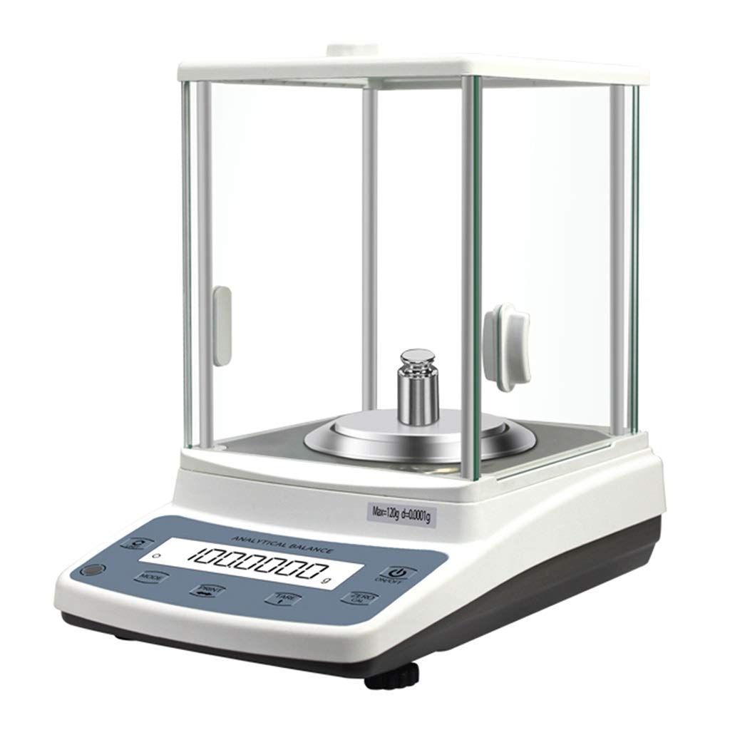 Bilancia da Laboratorio di precisione Bilancia da Laboratorio Digitale da 0,0001 g Bilancia analitica con Parabrezza per Laboratorio di Farmacia Conversione di 11 unità