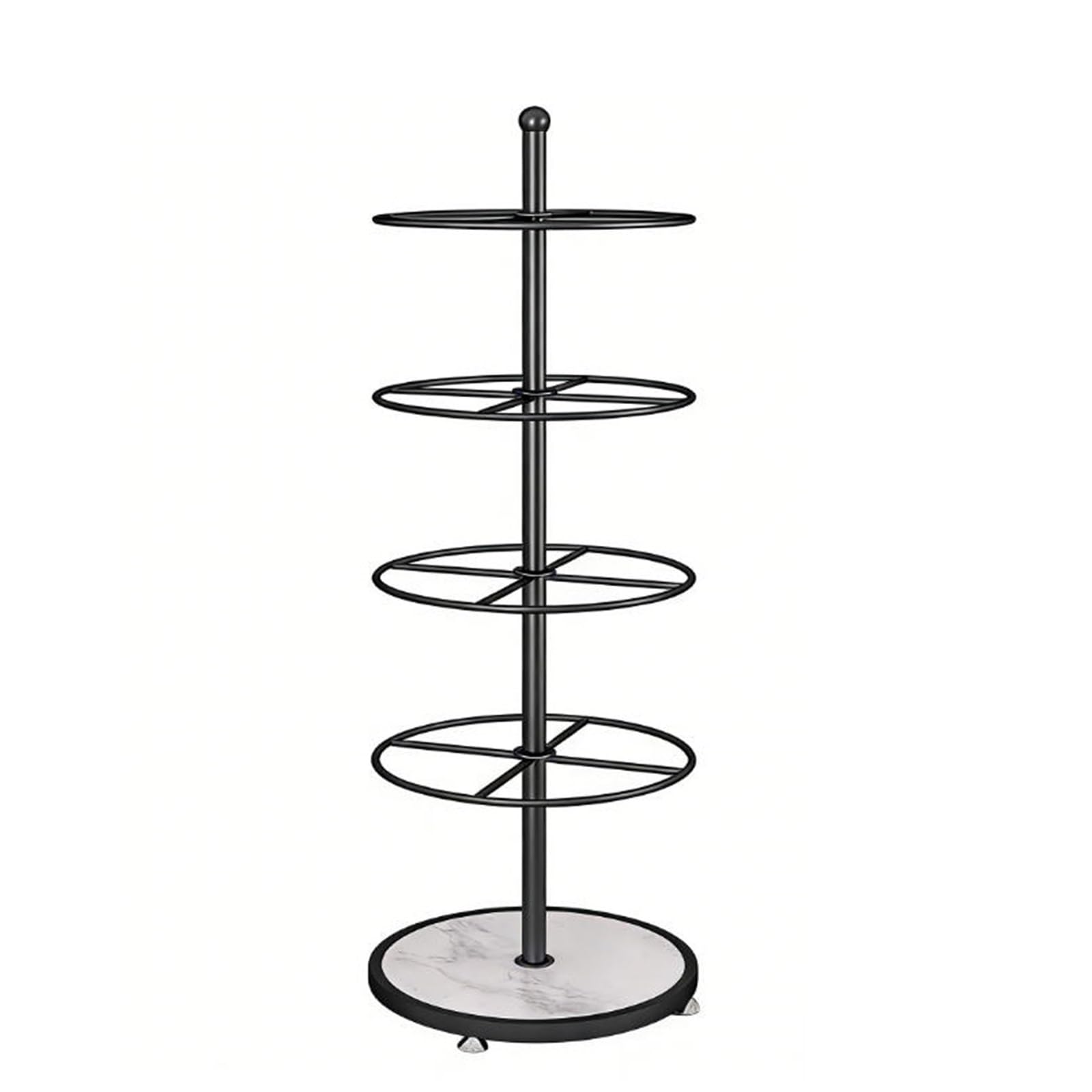 Porta abiti Espositore for calze sospese, scaffale for biancheria intima, ganci for prodotti, sciarpe, negozio di accessori, bancarella, pavimento rotante(Nero)