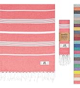 EPHESUS TOWELS Turkish Beach Towel - Turkish Cotton - 39x71 inch Oversized - Turkish Towel for Be...