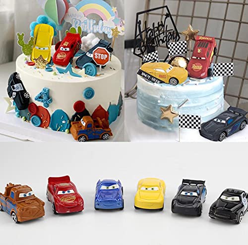 12 Pcs Mini Racers Cars Miniature Car Figurine Toys For Car Cake Toppers Cupcake Decorations Party Stocking Stuffers #TOP5