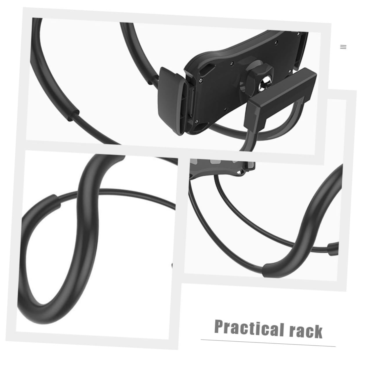 Soporte Multifuncional para Teléfono Móvil Brazo Flexible Negro