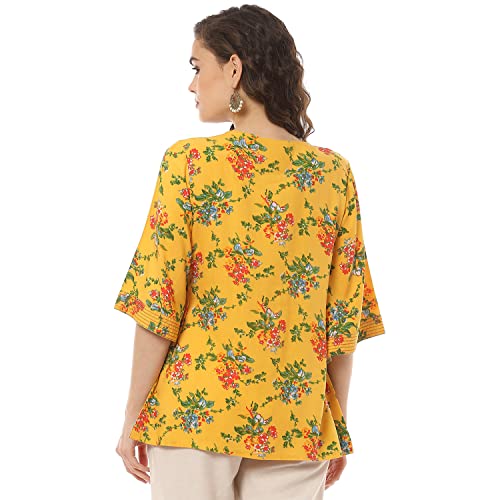 Image of Rangriti Women's Floral Regular Fit Shirt