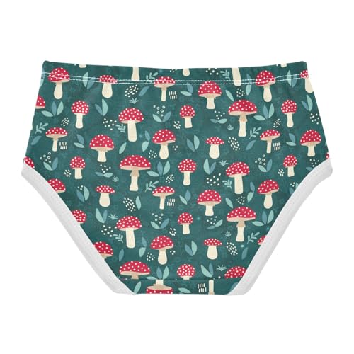 Little Girls' Soft Cotton Underwear Kids Breathable Comfort Mushroom Panties Briefs Toddler Undies2