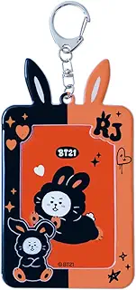 ソロモン商事 BT21 BLACK RABBIT フォトカードキーホルダー PHOTOCARD KEY HOLDER フォトカードケース トレカ入れ トレカホルダー 写真収納 トレカデコ トレカケース キャラクター