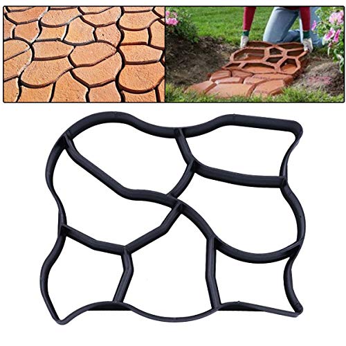 BESTOMZ 1 PCS Reusable DIY Walk Maker Paving Concrete Stepping Stone Mold for Garden Decor (60 x 50 cm) - Thumbnail 4
