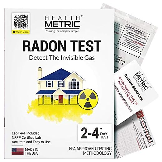 Radon Test Kit for Home - Easy to Use Charcoal Radon Gas Detector for Peace of Mind | 48-96h Short Term EPA Approved Radon Tester | Includes Lab Fees | Protect Yourself and Your Family | 1-Pack