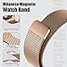 Milanese Loop for Garmin Venu 3S 2S/Vivoactive 4S/Forerunner 265S 255S Watch Band Women,18mm Stainless Steel Metal Mesh Magnetic Strap Quick Release Replacement Wristband for Huawei Watch Gt 5/4 41mm