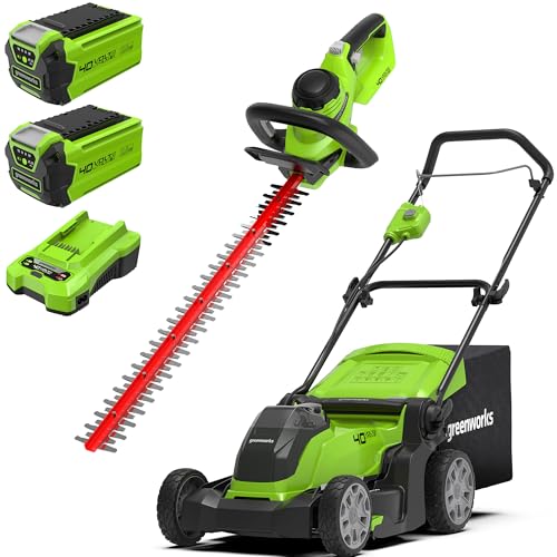 Greenworks Tools Tondeuse à batterie G40LM41K2X (Li-Ion 40 V 41 cm,...
