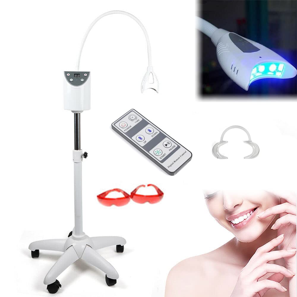 Mobile Teeth Whitening LED Lamp w 20 Mouth Sheath GDAE10 Electric Energy Tooth Gem Kit Whitener Machine Bleaching