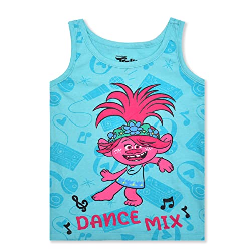 UNIVERSAL Trolls Poppy Girls 3 Pack Tank Tops for Toddlers and Big Kids – Pink/Blue4