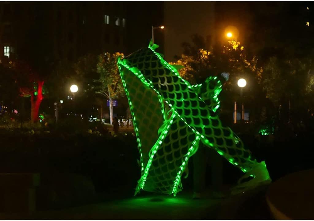 Drago Cinese per Feste Danza del Drago Cinese con Stella Filante Nastro Leggero, Lavabile, Simile alla Seta, per La Leone di Capodanno All'aperto Feste Cinesi in Italia(Grün,5m)