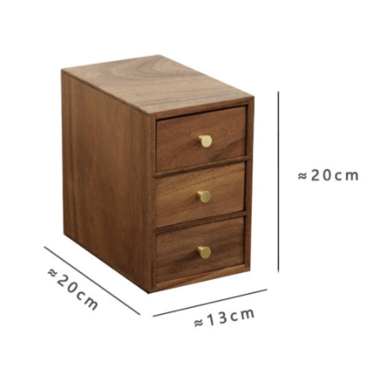 rockible Cassettiera in Legno Legno Scuro | Design Compatto Salvaspazio, Organizzatore da Scrivania con Cassetti, Organizzatore da Tavolo con Cassetti