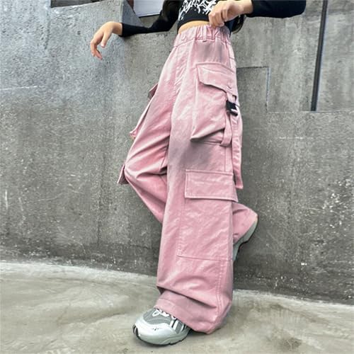 Cargo Pants Girl Baggy Parachute Pants Woman Mutil Pockets Loose Fit Y2k Casual Pants for Girl Uniform Pants4