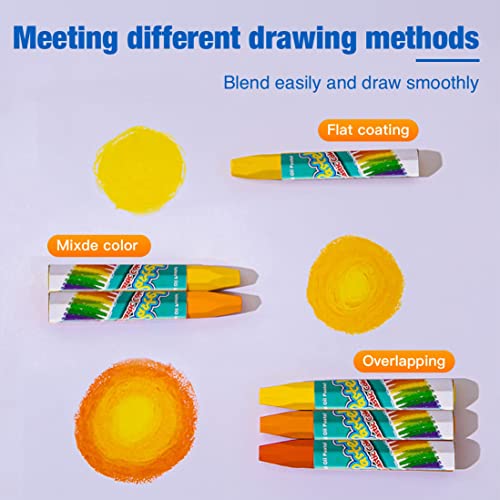 Non Toxic Oil Pastels,36 Assorted Colors Art Crayon Oil Paint Sticks Soft Pastels Set For Kids Indoor Activities, Artists & Beginners,Students Painting Drawing Graffiti Art Supplies (36 Colors) #TOP4