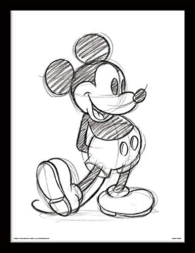 Disney Junior FP11129P-PL Mickey Mouse 30 x 40 cm "Single Sketched" Framed Print