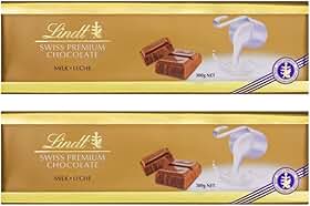 Chocolate Lindt Premium, Ao Leite, 2 barras de 300g