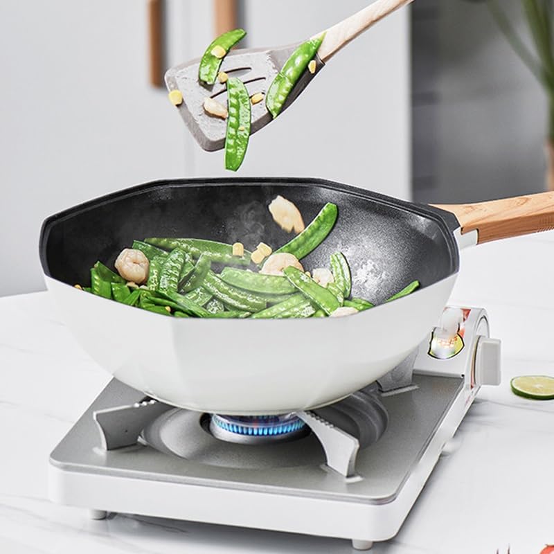 Ensemble de poêles antiadhésives avec wok et marmite à lait pour gaz et induction